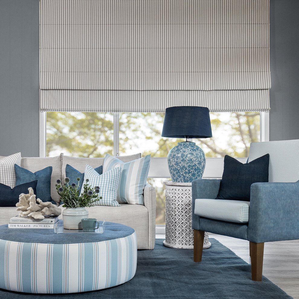 Sky Blue Hampton Style Fabric range