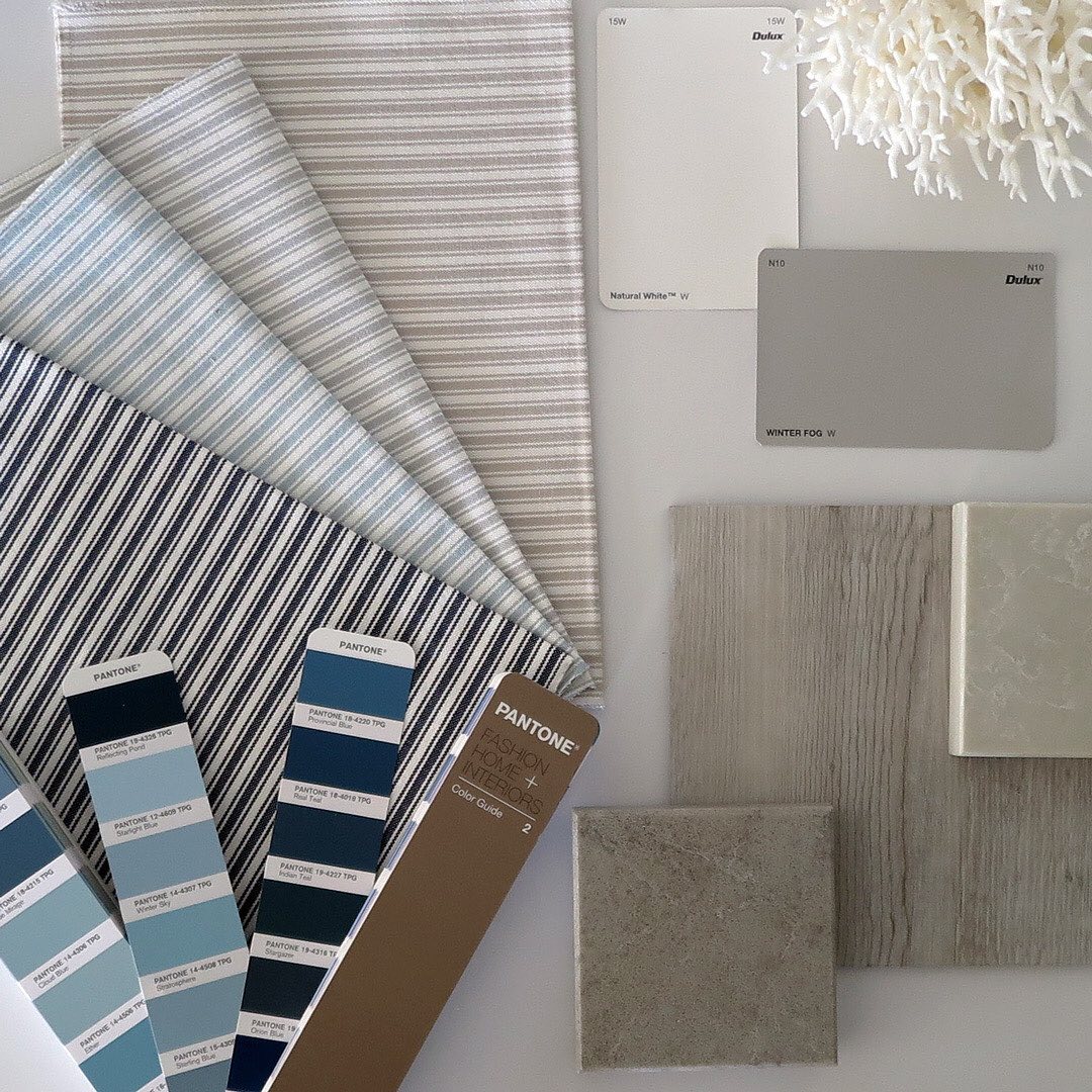 Sky Blue Hampton Style Fabric range