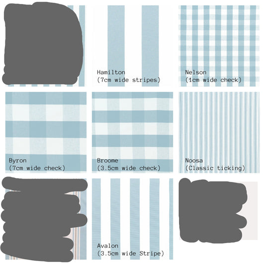 Sky Blue Hampton Style Fabric range