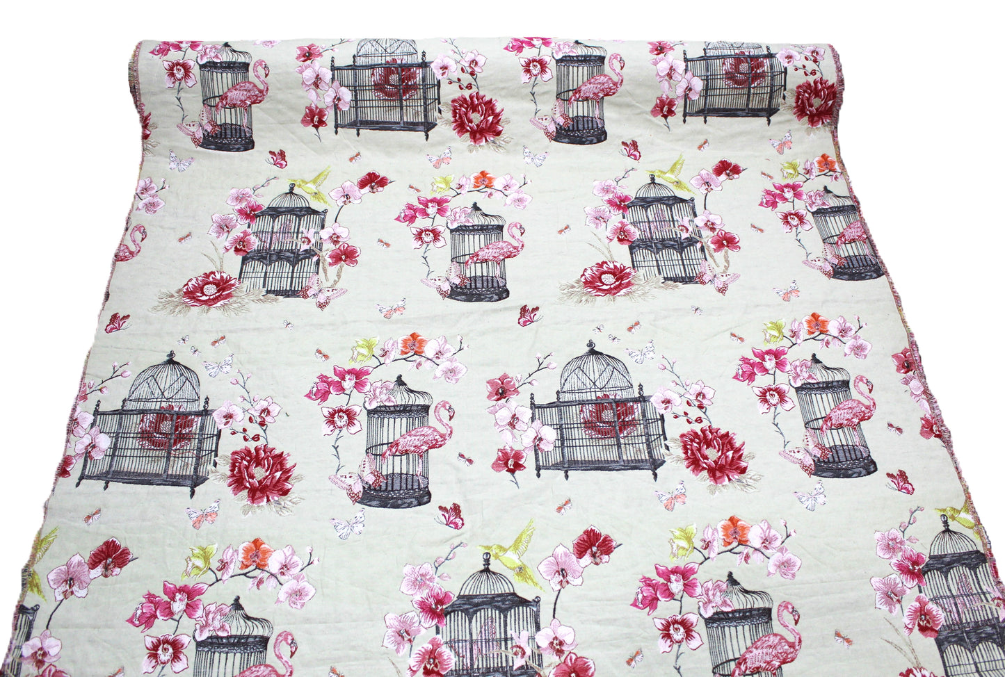 Bird Cage Toile Tapestry Fabric