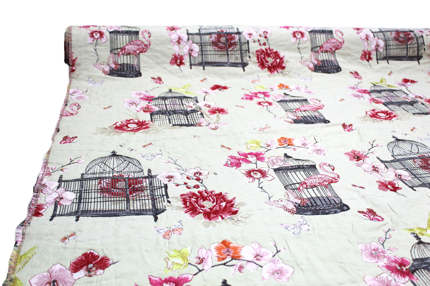 Bird Cage Toile Tapestry Fabric