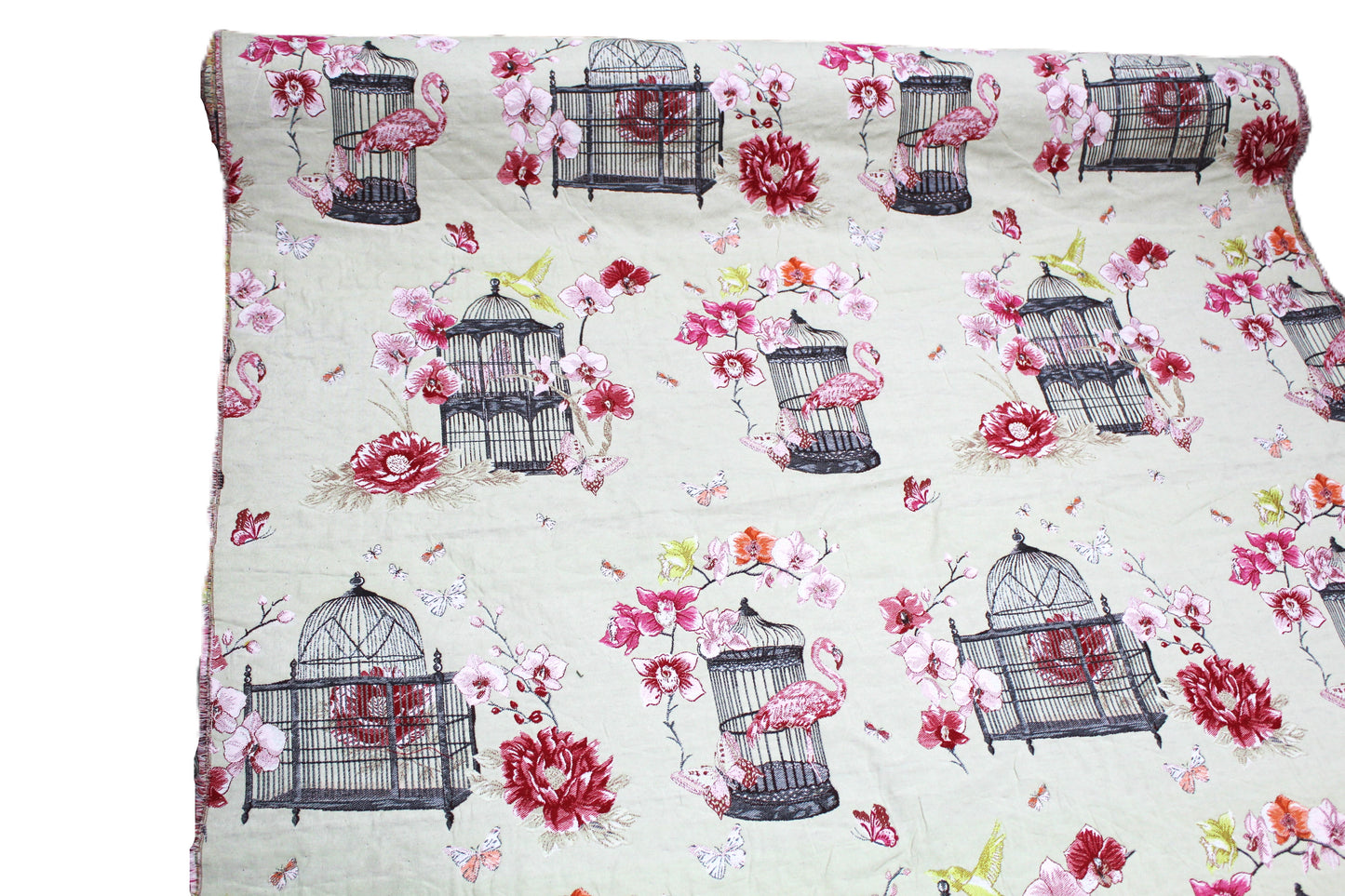 Bird Cage Toile Tapestry Fabric