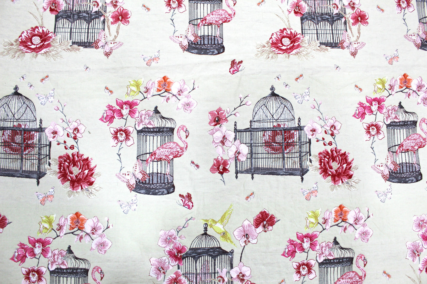 Bird Cage Toile Tapestry Fabric