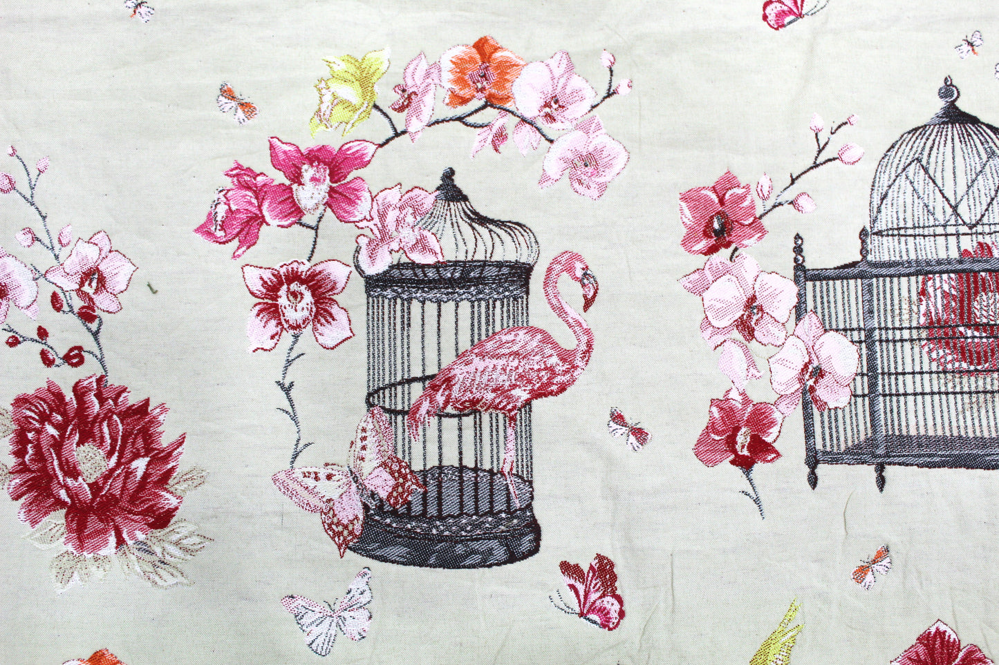 Bird Cage Toile Tapestry Fabric