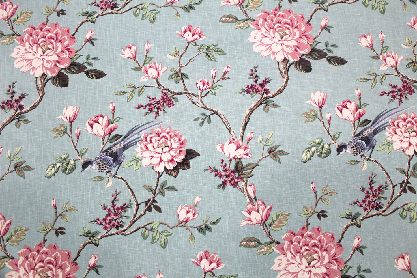 Blue and dusty pink Joybird by Covington