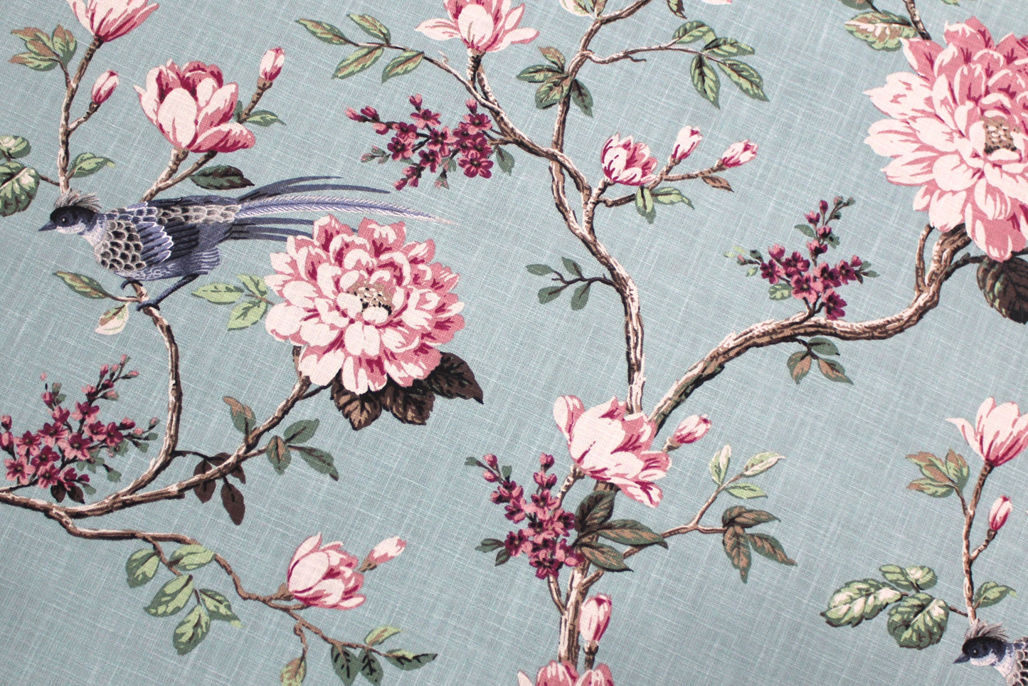 Blue and dusty pink Joybird by Covington