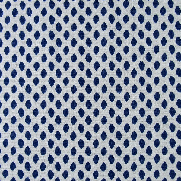 Lacefield Sahara-White Flax Cotton Fabric in Midnight