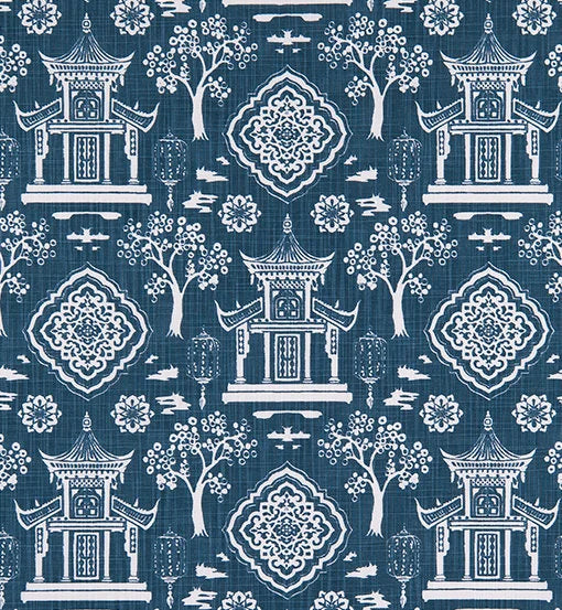 Regal Chinosiour Navy and White fabric