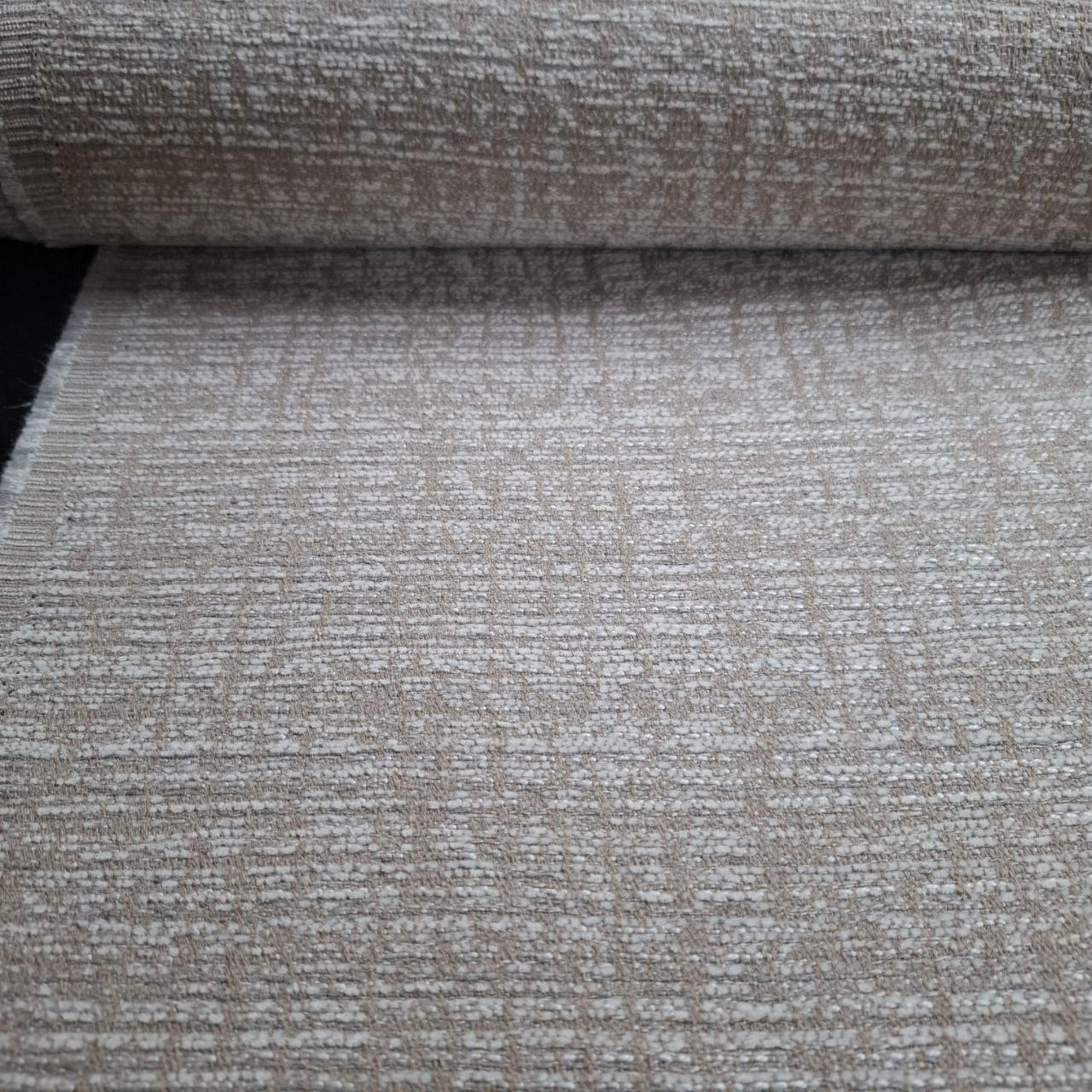 Beige and creamy weaved upholstery fabric