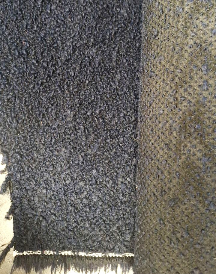 Boucle Navy Upholstery Grade Fabric