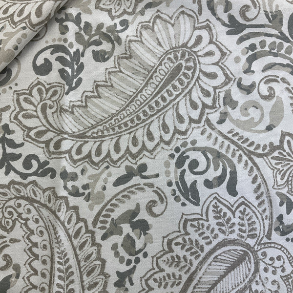 Shannon Ecru and Grey Upholstery Fabric