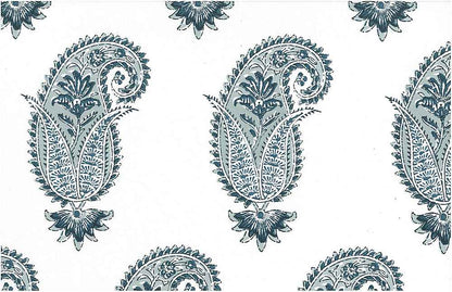 ANTIQUE PAISLEY PRINT - WEDGEWOOD/WHITE Remnant Sale