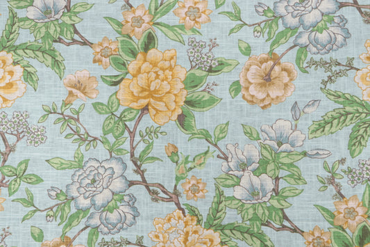 Garden Yellow and white Floral fabric in Serenity by Covington