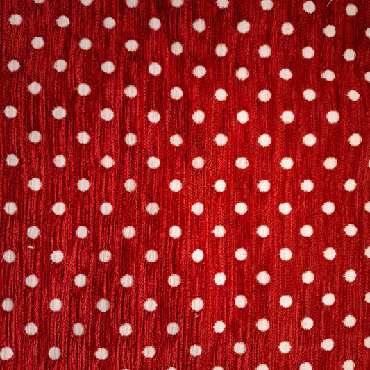 Polka dot hot red Upholstery fabric