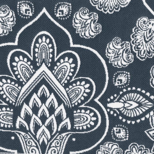 Henna Paisley Denim Fabric 3Beaches Textiles