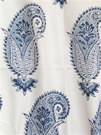 ANTIQUE PAISLEY PRINT - WEDGEWOOD/WHITE Remnant Sale