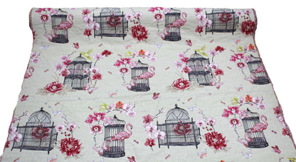 Bird Cage Toile Tapestry Fabric