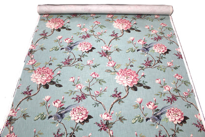 Blue and dusty pink Joybird by Covington