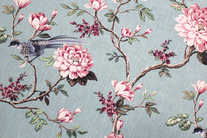 Blue and dusty pink Joybird by Covington