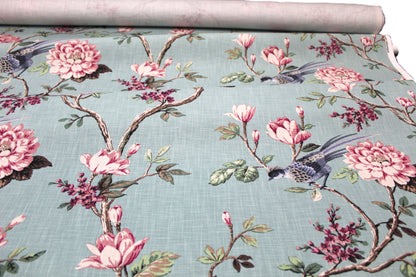 Blue and dusty pink Joybird by Covington