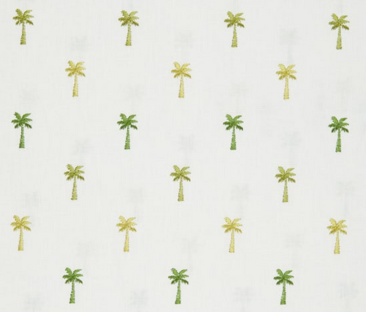 Pindo Palm Embroidered Fabric