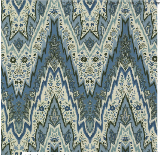 Waverly Williamsburg Navy Paisley Fabric