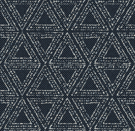 Stippled Triangle Indigo 3Beaches Textiles