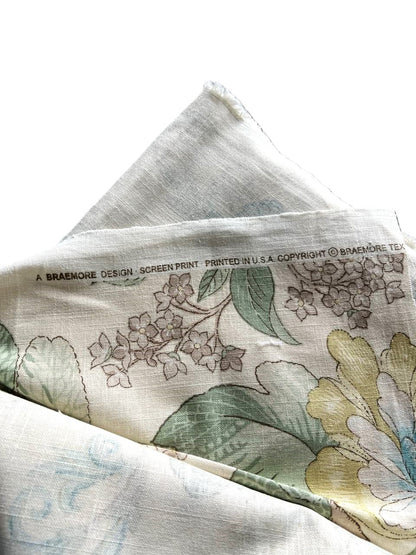 Jacobean Floral Linen Fabric
