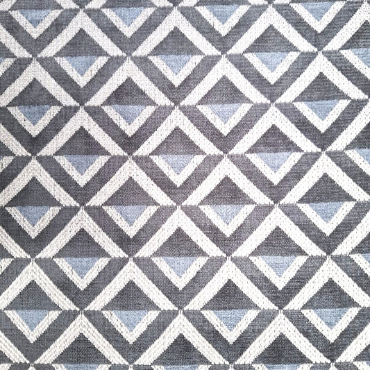 Diamond Charcoal Blue Geometric Upholstery fabric