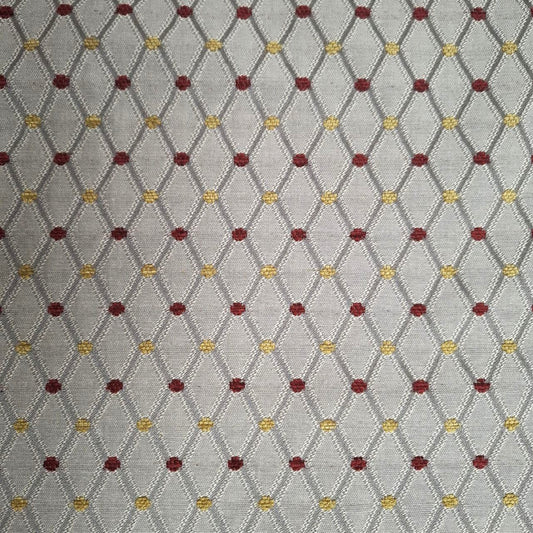 Diamond Burgundy Embroidered Upholstery Fabric