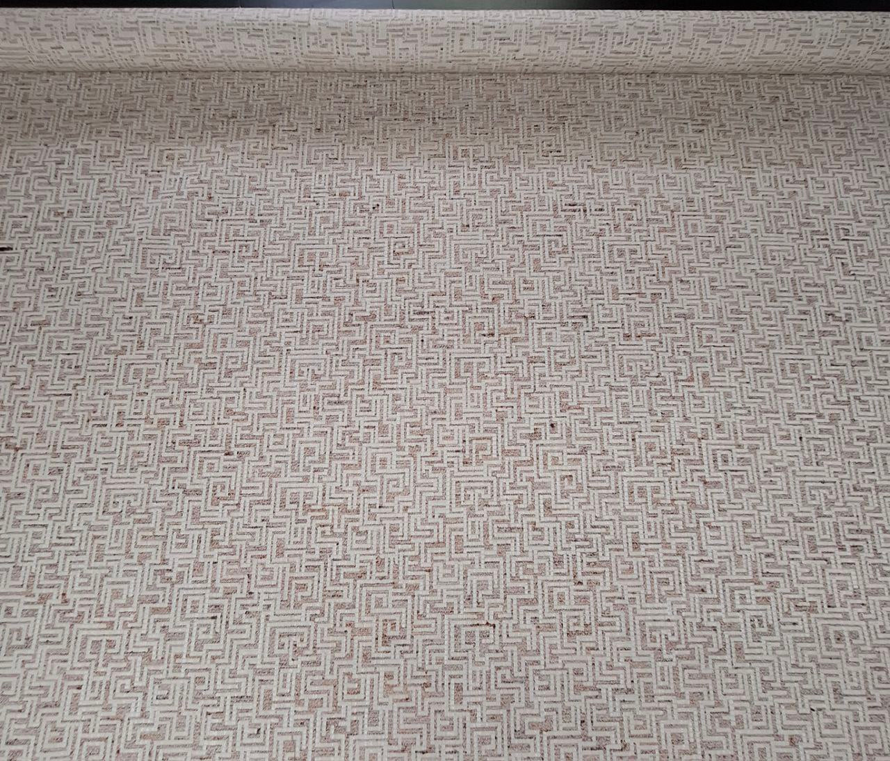 Burnt orange geometric Upholstery Fabric