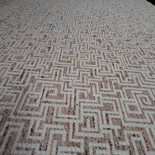 Burnt orange geometric Upholstery Fabric