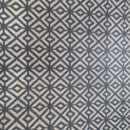 Navy Geometric Upholstery Fabric Remnant