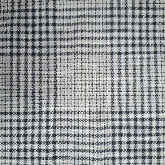 Charcoal Grey Plaid  Cotton Novelty Upholstery Fabric