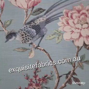 Blue and dusty pink Joybird by Covington