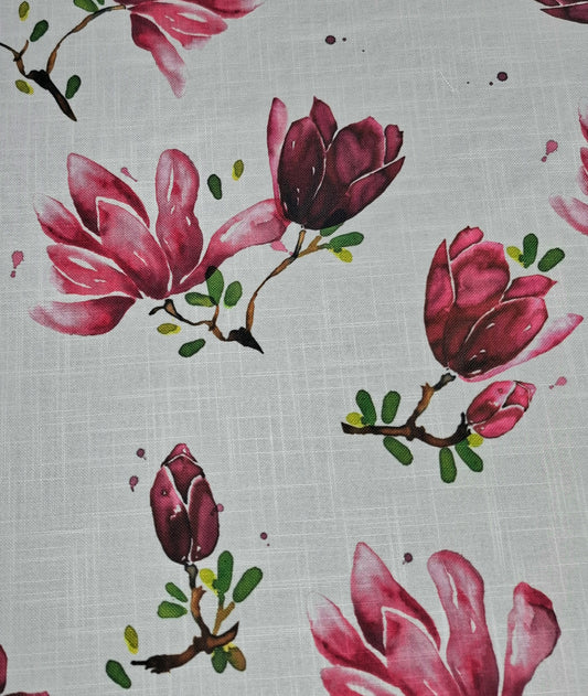Magnolia floral Sustralian made fabric