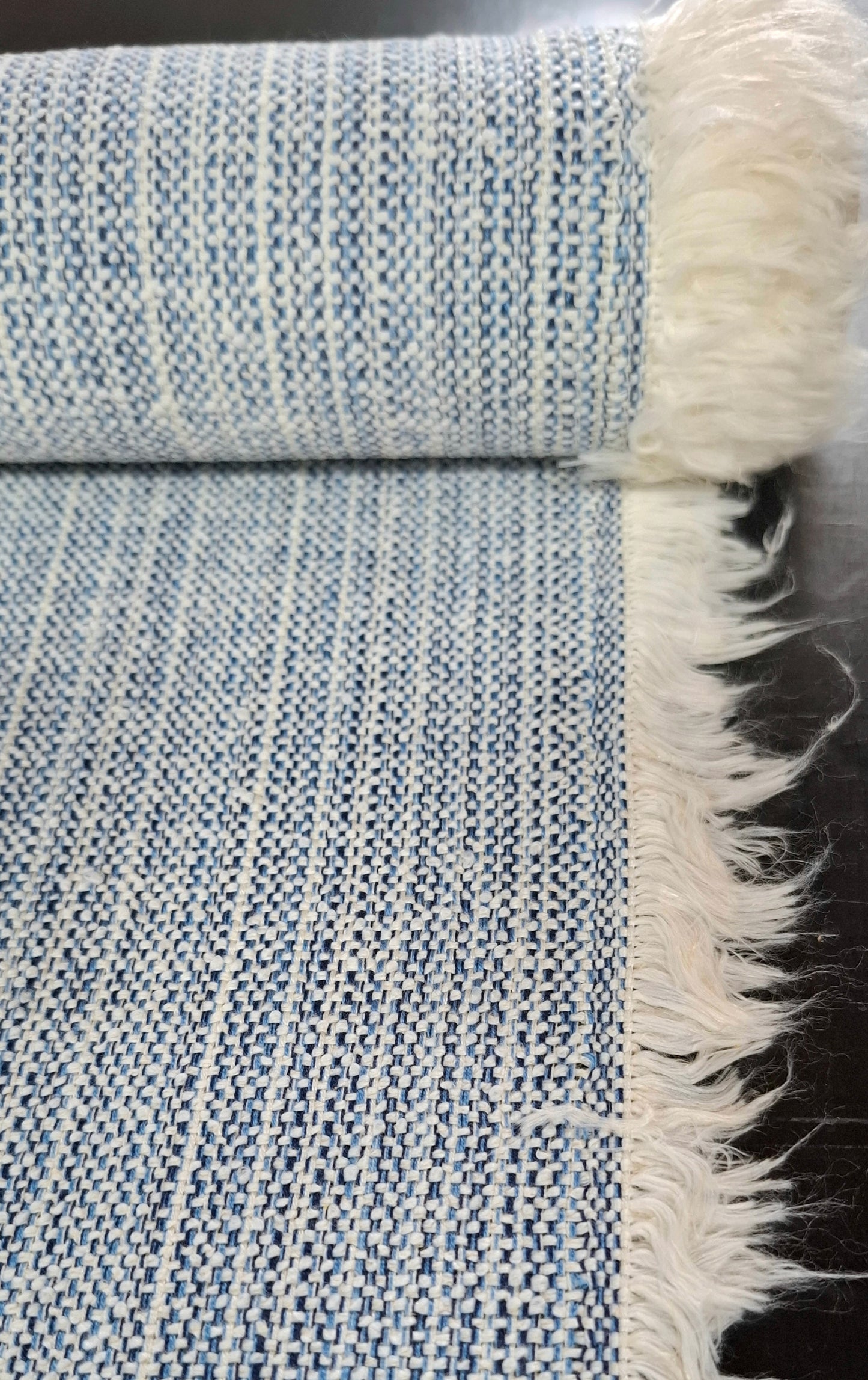 Baby Blue textured Upholstery Fabric